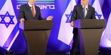 Μπένετ και Λαπίντ σε κοινή συνέντευξη Τύπου (πηγή: x.com/yairlapid)