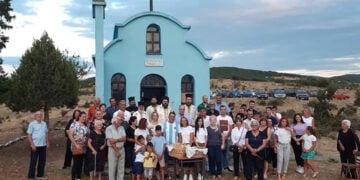 Στο εκκλησάκι της Αγίας Αναλήψεως στο Κίζαρι Ροδόπης (φωτ: Facebook / Πολιτιστικός Σύλλογος Απανταχού Κιζαριωτών «Ο Πόντος»)