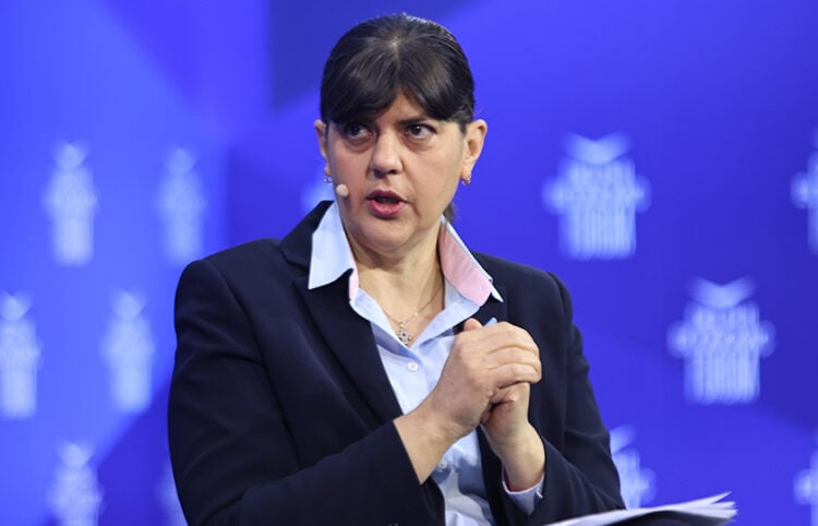 Η Λάουρα Κοβέσι στο 11ο Οικονομικό Φόρουμ των Δελφών, Πέμπτη 23 Απριλίου 2026 (φωτ.: EUROKINISSI / Γιάννης Παναγόπουλος)