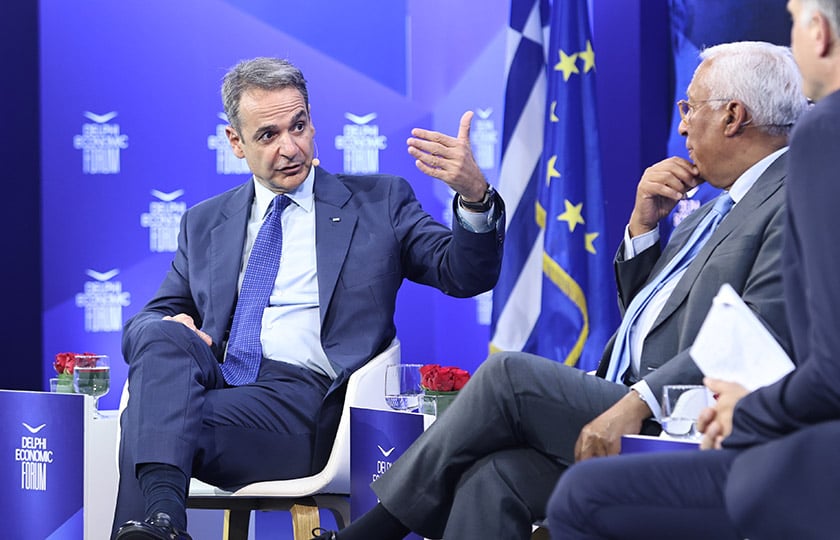 Ο Κυριάκος Μητσοτάκης στο 11ο Οικονομικό Φόρουμ των Δελφών, Τετάρτη  22 Απριλίου 2026 (φωτ.: EUROKINISSΙ / Γιάννης Παναγόπουλος)