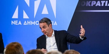 Πέμπτο προσυνέδριο της Νέας Δημοκρατίας στο Ναύπλιο, με θέμα «Σύγχρονο Κράτος για όλους», παρουσία του Κυριάκου Μητσοτάκη. Τρίτη 28 Απριλίου 2026 (φωτ.: EUROKINISSI / Βασίλης Παπαδόπουλος)