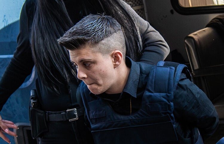 Η Ειρήνη Μουρτζούκου οδηγείται στην ανακρίτρια Αμαλιάδας, Μ. Τρίτη 7 Απριλίου 2026 (φωτ.: EUROKINISSI / ilialive.gr / Γιάννης Σπυρούνης)