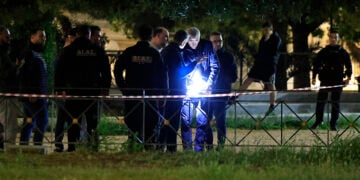 Αστυνομικοί στο Πάρκο Ασυρμάτου στον Άγιο Δημήτριο στο Μπραχάμι, Τετάρτη 22 Απριλίου 2026 (φωτ.: EUROKINISSI / Γιώργος Κονταρίνης)