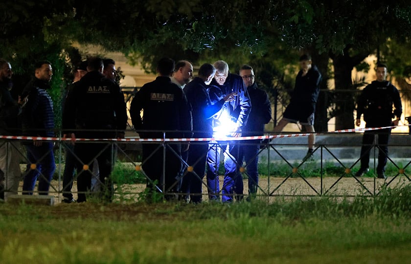 Αστυνομικοί στο Πάρκο Ασυρμάτου στον Άγιο Δημήτριο στο Μπραχάμι, Τετάρτη 22 Απριλίου 2026 (φωτ.: EUROKINISSI / Γιώργος Κονταρίνης)