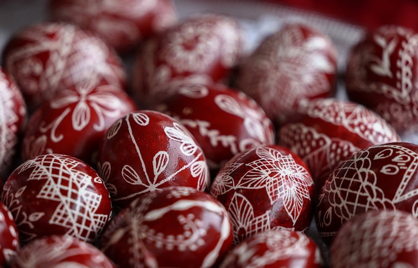 Πασχαλινά αυγά ζωγραφισμένα με την τεχνική «περδίκα»
(φωτ.: ΑΠΕ-ΜΠΕ / Αχιλλέας Χήρας)