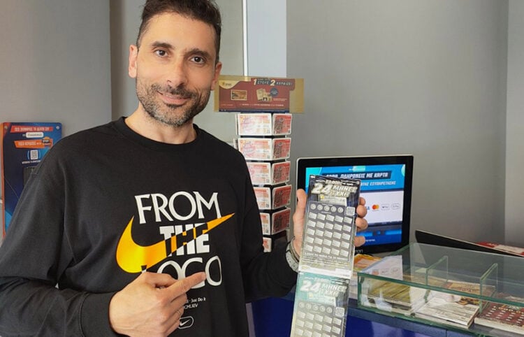 Γιώργος Νταλάπας, ιδιοκτήτης του τυχερού καταστήματος Allwyn, που βρίσκεται στην Πάτρα