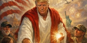 Τμήμα της εικόνας που δημιούργησε και ανάρτησε ο Τραμπ στο Truth Social