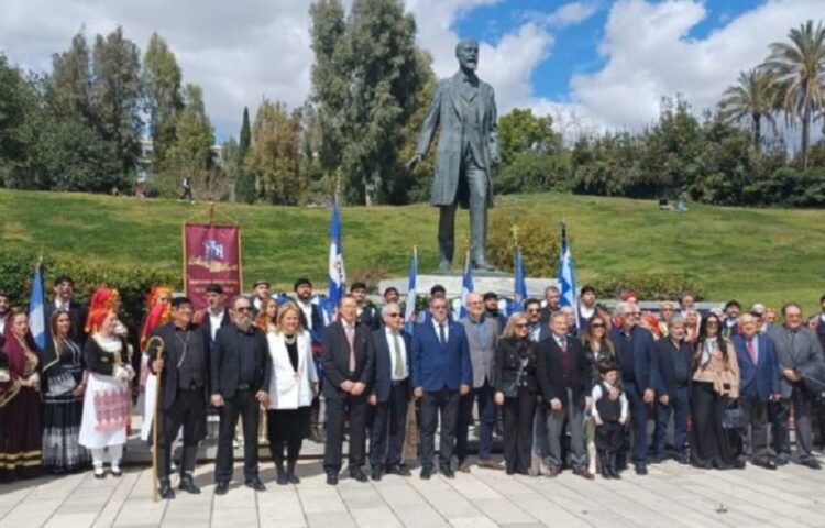 Από την εκδήλωση στην Αθήνα για τα 90 χρόνια από τον θάνατο του Ελ. Βενιζέλου (φωτ.: Παγκόσμιο Συμβούλιο Κρητών)