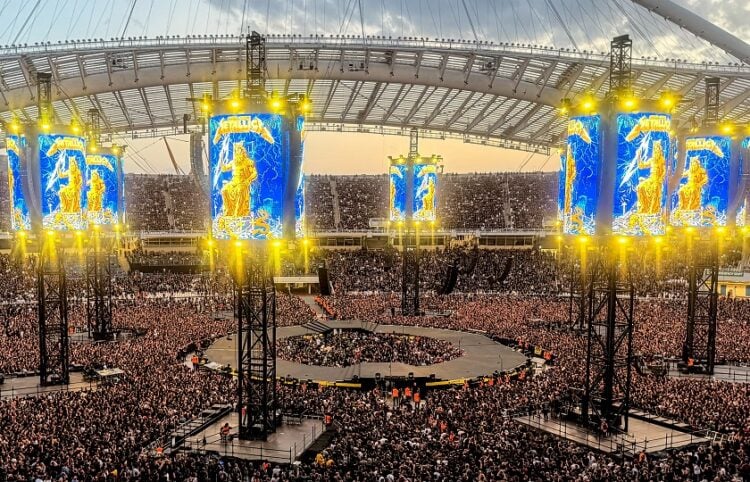 Στιγμιότυπο από τη συναυλία των Metallica στο ΟΑΚΑ, Σάββατο 9 Μαΐου 2026 (φωτ.: Toklik / EUROKINISSI / Δήμητρα Κούτρα)