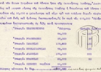 Τμήμα του ντοκουμέντου από τα Γενικά Αρχεία του Κράτους (πηγή: facebook.com/genikaarxeiakratous)
