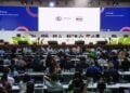 Στιγμιότυπο από την Ολομέλεια της COP30 των Ηνωμένων Εθνών, στο Συνεδριακό Κέντρο Hangar στην Μπελέμ της Βραζιλίας, τον Νοέμβριο του 2025 (φωτ.: EPA/FRAGA ALVES)