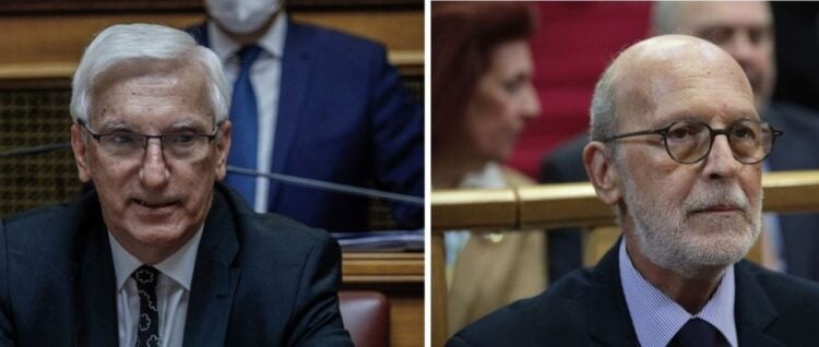 Ο Διοικητής της Εθνικής Υπηρεσίας Πληροφοριών Θεμιστοκλής Δεμίρης και ο εισαγγελέας του Αρείου Πάγου Κωνσταντίνος Τζαβέλλας (φωτ.: Γιώργος Κονταρίνης/Γιάννης Παναγόπουλος /EUROKINISSI)