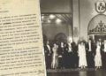 Η προσφώνηση του Ελευθέριου Βενιζέλου στον Μουσταφά Κεμάλ στα γαλλικά (γλώσσα της διπλωματίας). Στη φωτογραφία διακρίνεται ο Βενιζέλος με τη σύζυγό του Έλενα και ο Κεμάλ, στην Άγκυρα τον Οκτώβρη του 1930 (φωτ.: venizelosarchives.gr/ εικ.: Αλεξία Ιωαννίδου)