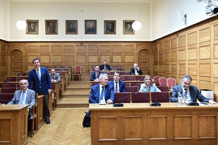 Στιγμιότυπο από τη συζήτηση στην Επιτροπή Δεοντολογίας της Βουλής για την άρση ασυλίας του βουλευτή Κυριάκου Βελόπουλου
(φωτ.: Μιχάλης Καραγιάννης/EUROKINISSI)