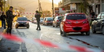 Εικόνα από την ενέδρα θανάτου 54χρονου σε 21χρονο στην περιοχή Αμουδάρα στο Ηράκλειο της Κρήτης  (φωτ.: Στέφανος Ραπάνης/EUROKINISSI)
