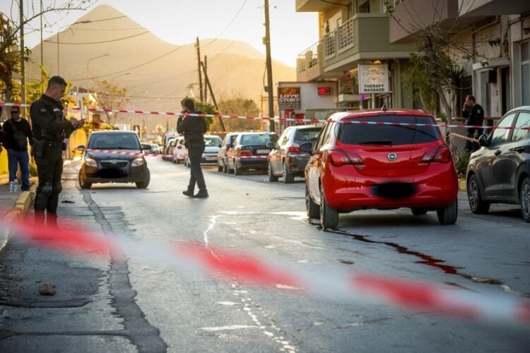 Εικόνα από την ενέδρα θανάτου 54χρονου σε 21χρονο στην περιοχή Αμουδάρα στο Ηράκλειο της Κρήτης  (φωτ.: Στέφανος Ραπάνης/EUROKINISSI)