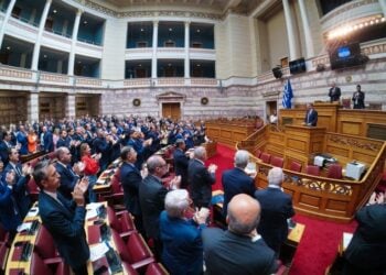 Συνεδρίαση της Κοινοβουλευτικής Ομάδας της Νέας Δημοκρατίας, στην Βουλή (φωτ.: Γιώργος Κονταρίνης/EUROKINISSI)