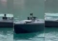 Το ουκρανικής κατασκευής drone που εντοπίστηκε στη Λευκάδα, σε καρέ από ερασιτεχνικό βίντεο