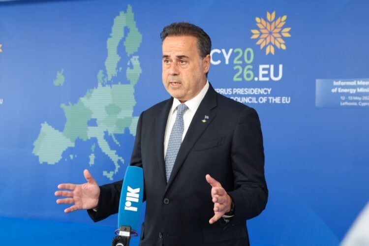 Ο Σταύρος Παπασταύρου στο άτυπο Συμβούλιο των υπουργών Ενέργειας της Ευρωπαϊκής Ένωσης, στις 13 Μαΐου, στη Λευκωσία (φωτ.: POOL PHOTO/ΕΥΡΩΠΑΪΚΗ ΕΝΩΣΗ/EUROKINISSI)