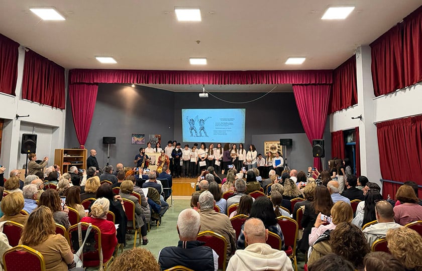 Στιγμιότυπο από την εκδήλωση του 4ου Γυμνασίου Χαλανδρίου, Πέμπτη 7 Μαΐου 2026 (φωτ.: Facebook / 4ο Γυμνάσιο Χαλανδρίου)