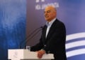 Ο Νίκος Δένδιας στο 6ο προσυνέδριο της Νέας Δημοκρατίας, στο Διεθνές Εκθεσιακό και Συνεδριακό Κέντρο Θεσσαλονίκης.  Σάββατο 9 Μαΐου 2026  (φωτ.: EUROKINISSI / Νάσος Σιμόπουλος)