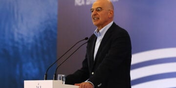 Ο Νίκος Δένδιας στο 6ο προσυνέδριο της Νέας Δημοκρατίας, στο Διεθνές Εκθεσιακό και Συνεδριακό Κέντρο Θεσσαλονίκης.  Σάββατο 9 Μαΐου 2026  (φωτ.: EUROKINISSI / Νάσος Σιμόπουλος)