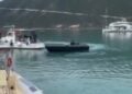 Στιγμιότυπο από ένα από τα ερασιτεχνικά βίντεο με το ουκρανικής κατασκευής θαλάσσιο drone