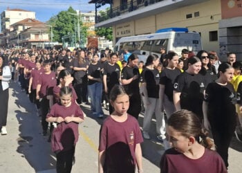 Στιγμιότυπο από το 14ο Παιδικό-Εφηβικό Φεστιβάλ Ποντιακών Χορών που πραγματοποιήθηκε στο Κιλκίς. Σάββατο 3 Μαΐου 2025 (φωτ.: Facebook / Ένωση Ποντίων Πιερίας)