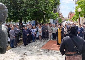 Επιμνημόσυνη δέηση στο Μνημείο για τη Γενοκτονία των Ποντίων στη Νέα Ιωνία Βόλου. Κυριακή 24 Μαΐου 2026 (φωτ.: Facebook / Ένωση Ποντίων Μαγνησίας)