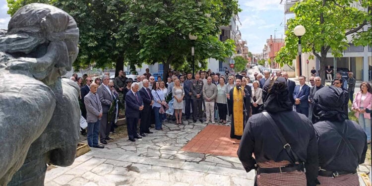 Επιμνημόσυνη δέηση στο Μνημείο για τη Γενοκτονία των Ποντίων στη Νέα Ιωνία Βόλου. Κυριακή 24 Μαΐου 2026 (φωτ.: Facebook / Ένωση Ποντίων Μαγνησίας)