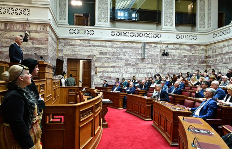 Eκδήλωση μνήμης για τη Γενοκτονία των Ποντίων στην Αίθουσα Γερουσίας της Βουλής, Δευτέρα 18 Μαΐου 2026 (φωτ.: EUROKINISSI / Τατιάνα Μπόλαρη)