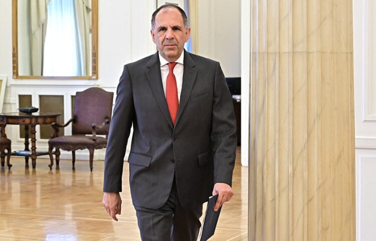 Σύγκληση, υπό την προεδρία του Γιώργου Γεραπετρίτη, του Εθνικού Συμβουλίου Εξωτερικής Πολιτικής (φωτ.: EUROKINISSI / Μιχάλης Καραγιάννης)