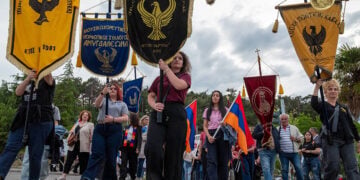 Πορεία μνήμης στην Καβάλα, για τα 107 χρόνια από τη Γενοκτονία των Ποντίων. Τρίτη 19 Μαΐου 2026 (φωτ.: Δήμος Καβάλας / Κώστας Σαραϊδάρης)
