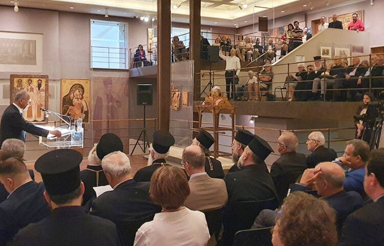 Ο Πασχάλης Κιτρομηλίδης στην εναρκτήρια διάλεξη του νέου κύκλου ακαδημαϊκών εκδηλώσεων που διοργανώνει το Γραφείο Εκπροσωπήσεως του Οικουμενικού Πατριαρχείου στην Αθήνα. Τετάρτη 27 Μαΐου 2026 (φωτ.: Φως Φαναρίου)
