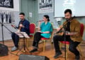 O Γιάννης Τσανασίδης, η Νατάσα Τσακηρίδου και ο Ιάκωβος Μωυσιάδης καλεσμένοι της Ένωσης Ποντίων Πιερίας. Αστική Σχολή Κατερίνης, Δευτέρα 11 Μαΐου 2026 (φωτ.: Facebook / Ένωση Ποντίων Πιερίας)