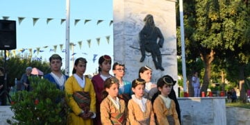 Στο Μνημείο Ακριτών του Πόντου στις Αχαρνές, Δευτέρα 18 Μαΐου 2026 (φωτ.: Facebook / Σπύρος Βρεττός)