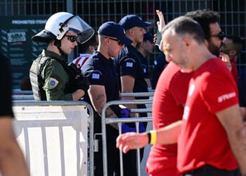 Αυξημένα αστυνομικά μέτρα στο ΟΑΚΑ για τον τελικό του EuroLeague Final Four Athens 2026 (φωτ.: EUROKINISSI / Klodian Lato)
