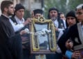 Στιγμιότυπο από τη μεταφορά της εικόνας της Σουμελά στον Άγιο Δημήτριο Αμπελοκήπων, στην Αθήνα. Τρίτη 18 Οκτωβρίου 2022 (φωτ.: EUROKINISSI / Κώστας Τζούμας)