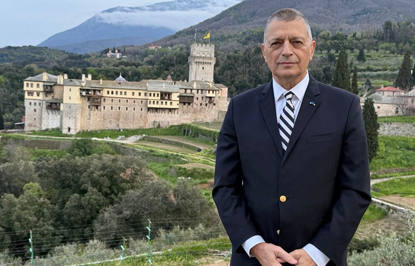Ο Αλκιβιάδης Στεφανής στο Άγιον Όρος (πηγή: αρχείο Αλκιβιάδη Στεφανή)