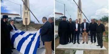Στιγμιότυπο από τα αποκαλυπτήρια του Μνημείου Ποντιακής Λύρας στα Θεοδόσια Κιλκίς, Σάββατο 23 Μαΐου 2026 (φωτ.: Δήμος Κιλκίς)