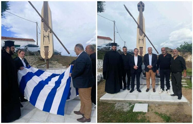 Στιγμιότυπο από τα αποκαλυπτήρια του Μνημείου Ποντιακής Λύρας στα Θεοδόσια Κιλκίς, Σάββατο 23 Μαΐου 2026 (φωτ.: Δήμος Κιλκίς)