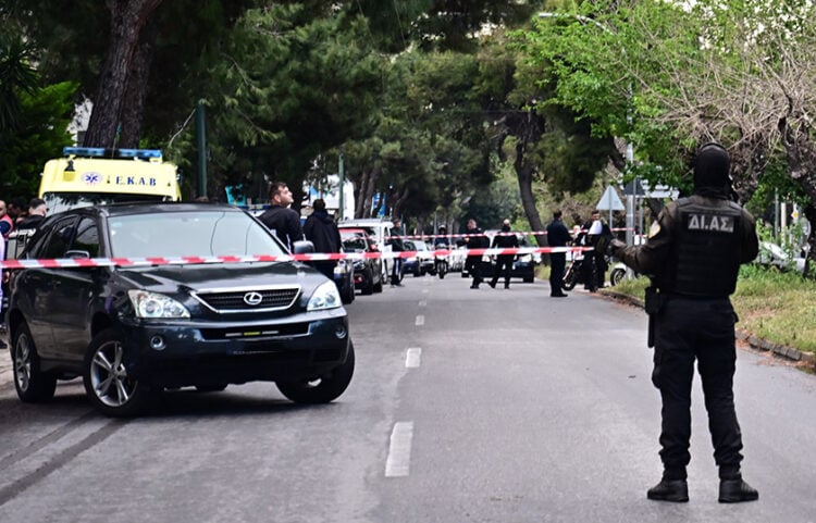 Το σημείο όπου έπεσε νεκρός ο Γ. Μοσχούρης (φωτ.: EUROKINISSI / Κώστας Τζούμας)