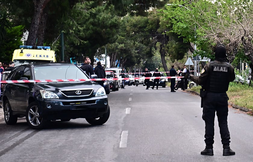 Το σημείο όπου έπεσε νεκρός ο Γ. Μοσχούρης (φωτ.: EUROKINISSI / Κώστας Τζούμας)