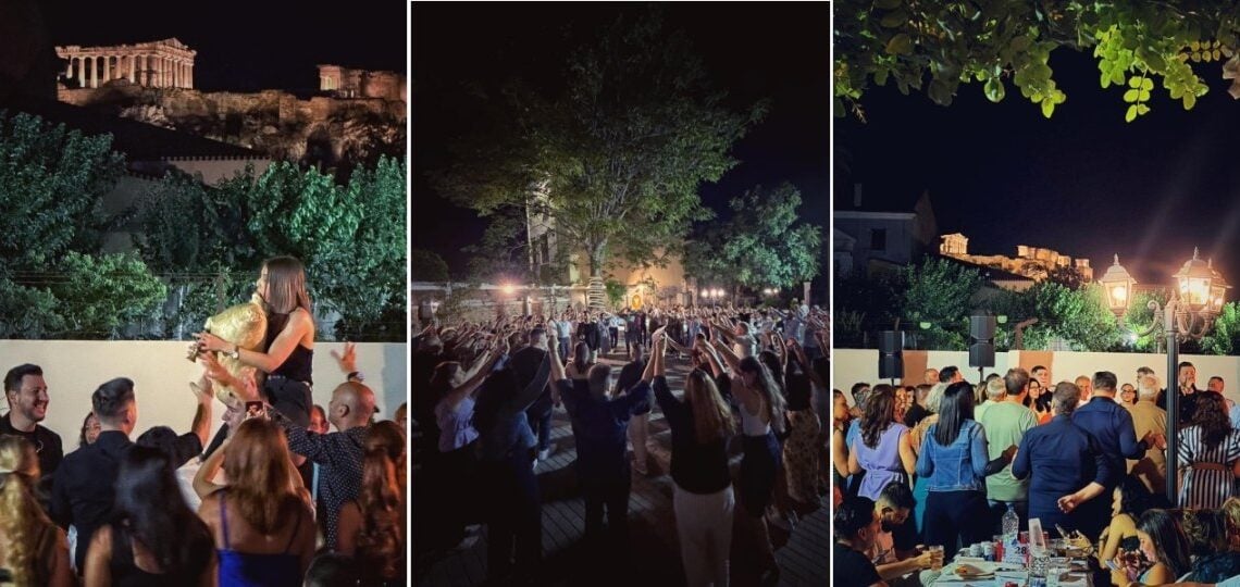 Κολάζ από στιγμές της 20ης Ιουνίου, στο «σπίτι» της Ευξείνου Λέσχης Αθηνών, στον Κεραμεικό (πηγή: facebook.com/EvxinosLesxi)