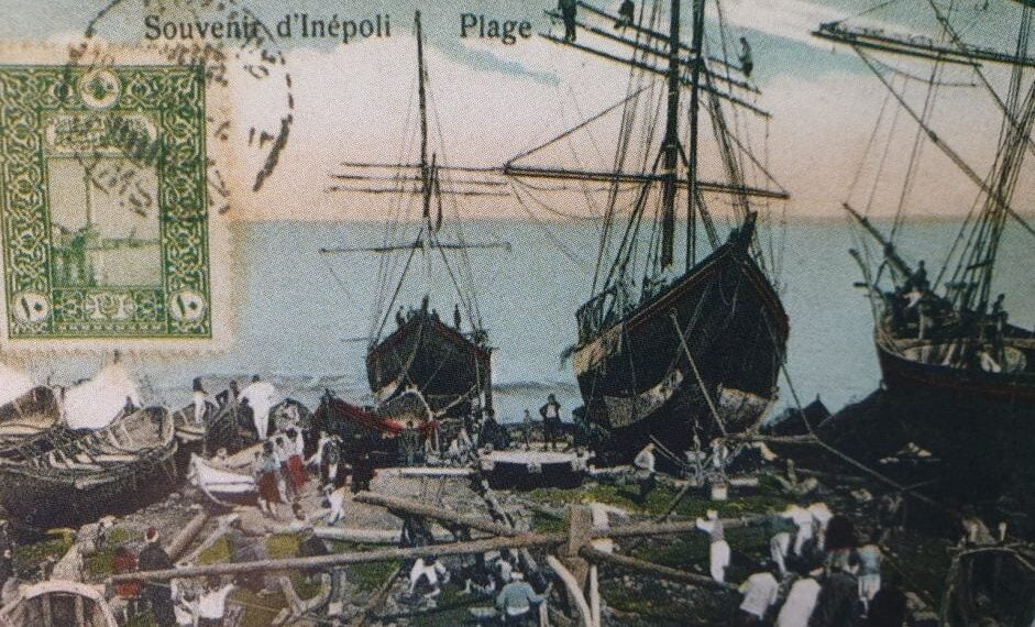 Καρτ ποστάλ όπου εικονίζεται ναυπηγείο της Ινέπολης του Πόντου