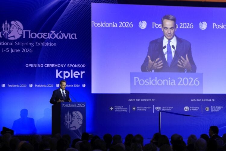 Τελετή εγκαινίων της διεθνούς ναυτιλιακής έκθεσης «Ποσειδώνια 2026» παρουσία του πρωθυπουργού Κυριάκου Μητσοτάκη, στο Metropolitan Expo (φωτ. Γιώργος Κονταρίνης / EUROKINISSI)