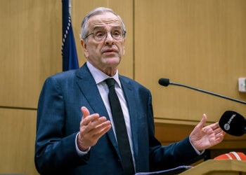 Ο πρώην πρωθυπουργός Αντώνης Σαμαράς, Παρασκευή 5 Ιουνίου 2026 (φωτ.: EUROKINISSI / Στέφανος Ραπάνης)
