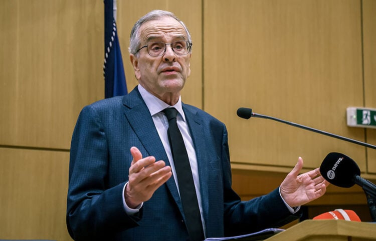 Ο πρώην πρωθυπουργός Αντώνης Σαμαράς, Παρασκευή 5 Ιουνίου 2026 (φωτ.: EUROKINISSI / Στέφανος Ραπάνης)