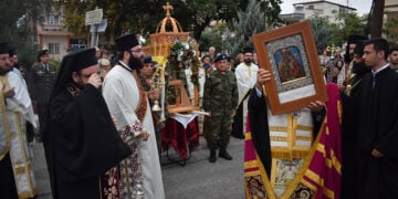 H εικόνα της Παναγίας Γουμερά μεταφέρεται στη Μητρόπολη Μαρωνείας και Κομοτηνής, τον Σεπτέμβριο του 2018 (φωτ.: Flickr / Ι. Μ. ΜΑΡΩΝΕΙΑΣ Ι.Μ.Μ.)