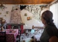 Ζημιές σε σπίτι από τους ισχυρούς σεισμούς που σημειώθηκαν σήμερα στην Εύβοια (φωτ.: EUROKINISSI / Θοδωρής Νικολάου)
